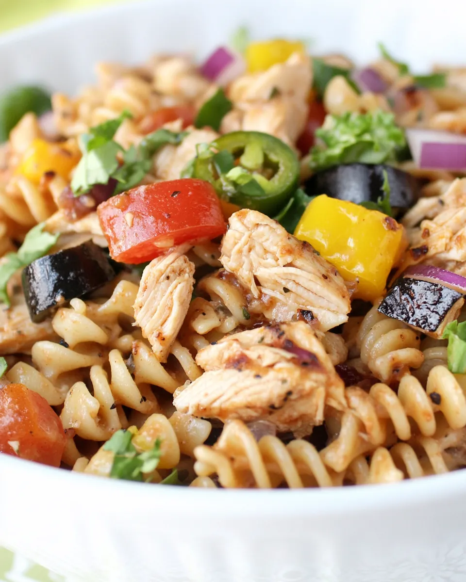 Easy BBQ Chicken Pasta Salad recipe photo