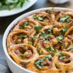 Homemade BBQ Chicken Pinwheel Bake recipe photo