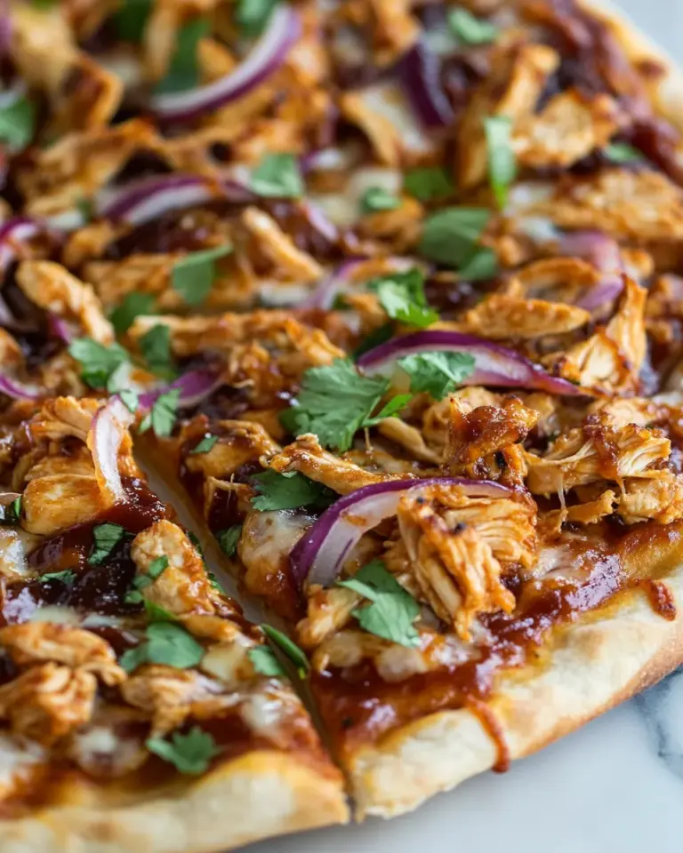 Homemade BBQ Chicken Pizza recipe photo