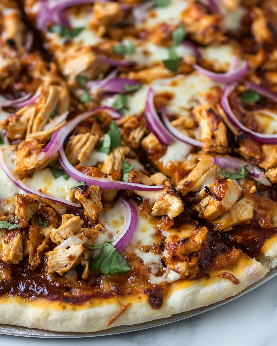 Delicious BBQ Chicken Pizza plate image