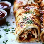 Homemade BBQ Chicken Stromboli photo