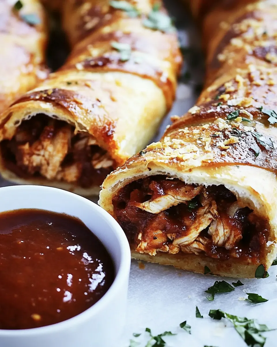 Classic BBQ Chicken Stromboli recipe image