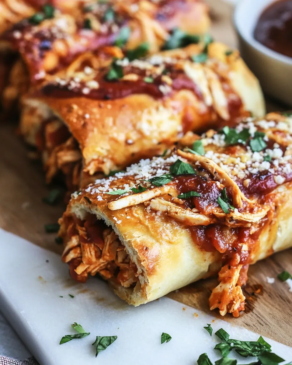 Easy BBQ Chicken Stromboli dish photo