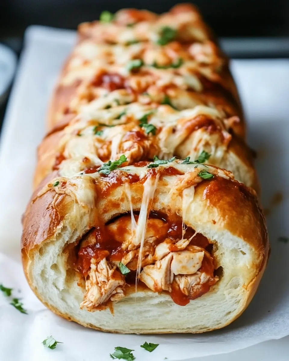 Easy BBQ Chicken Stuffed Bread recipe photo