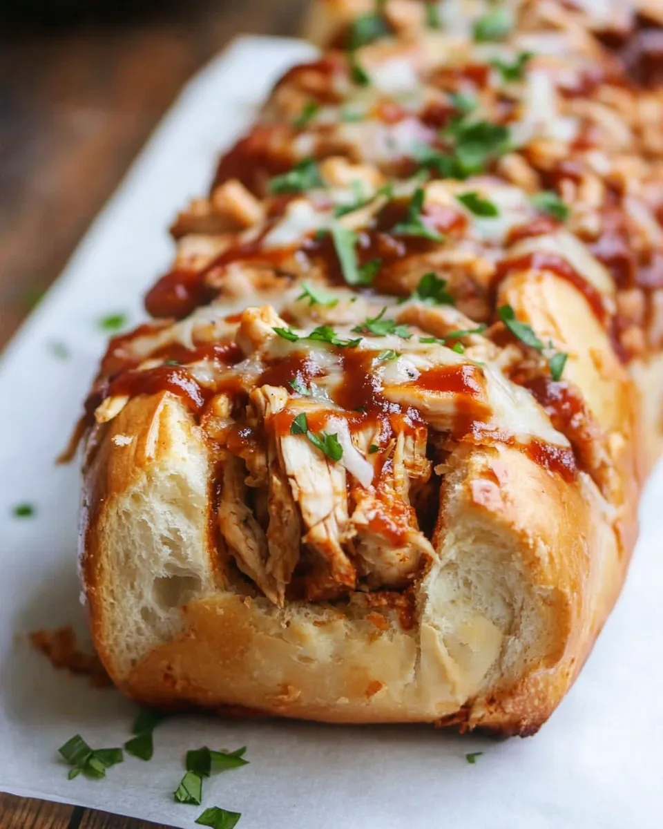Delicious BBQ Chicken Stuffed Bread dish photo