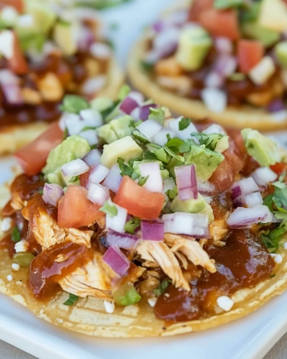 Easy BBQ Chicken Tostadas recipe photo