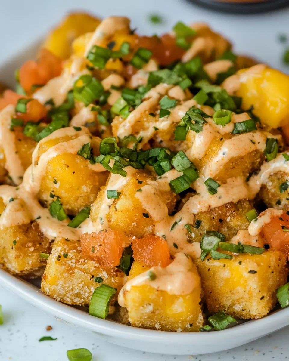 Easy BBQ Chicken Totchos food shot