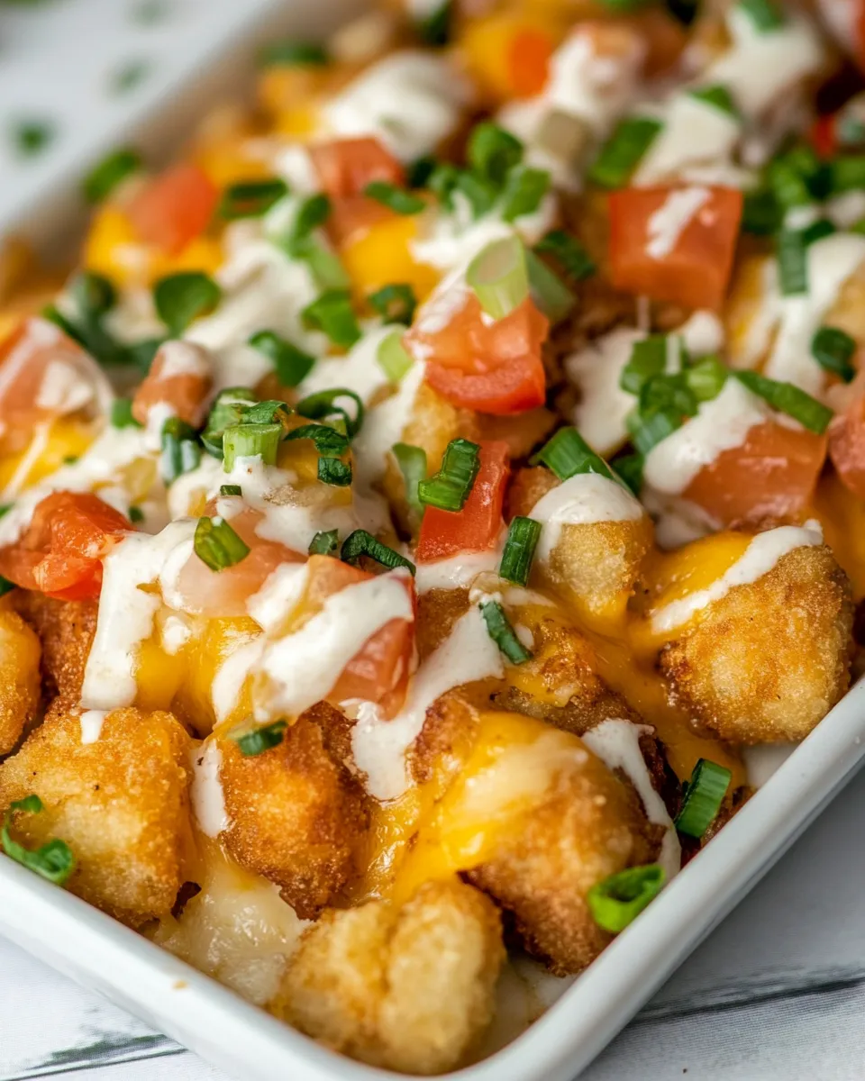 Delicious BBQ Chicken Totchos plate image