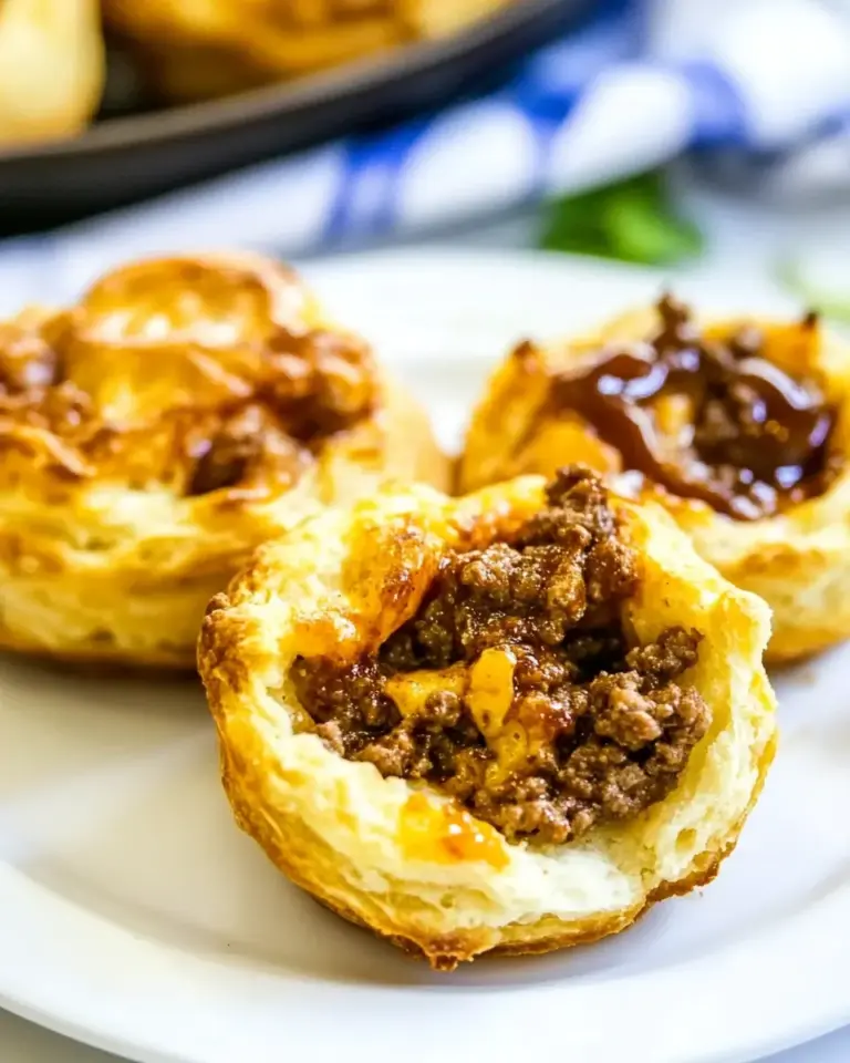 Homemade BBQ Ground Beef Biscuit Cups recipe photo