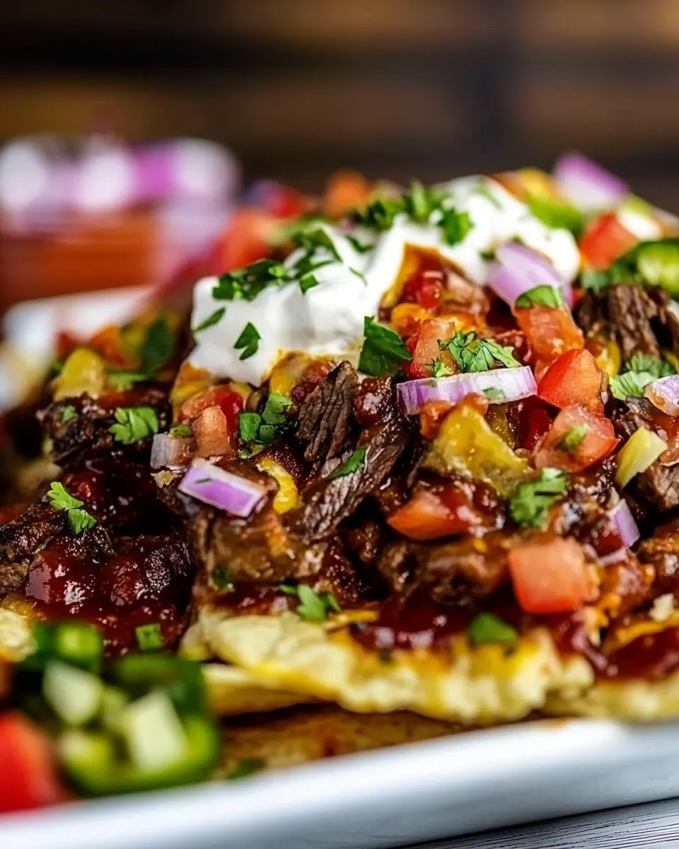 Classic BBQ Steak Nachos dish photo
