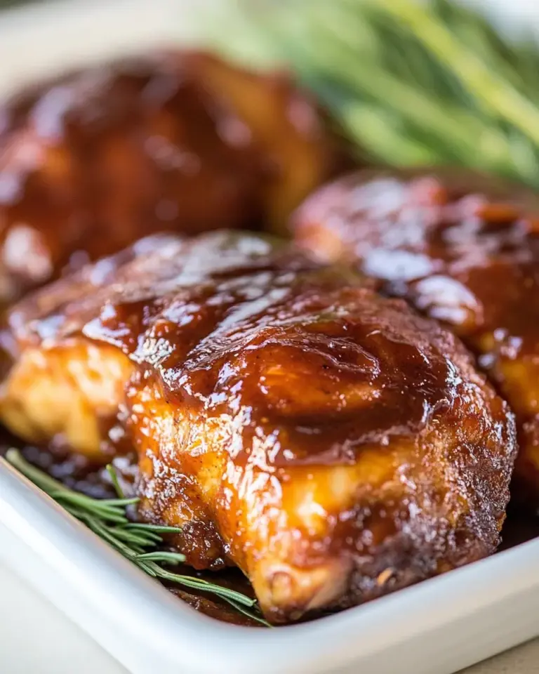Homemade Baked BBQ Chicken Thighs photo