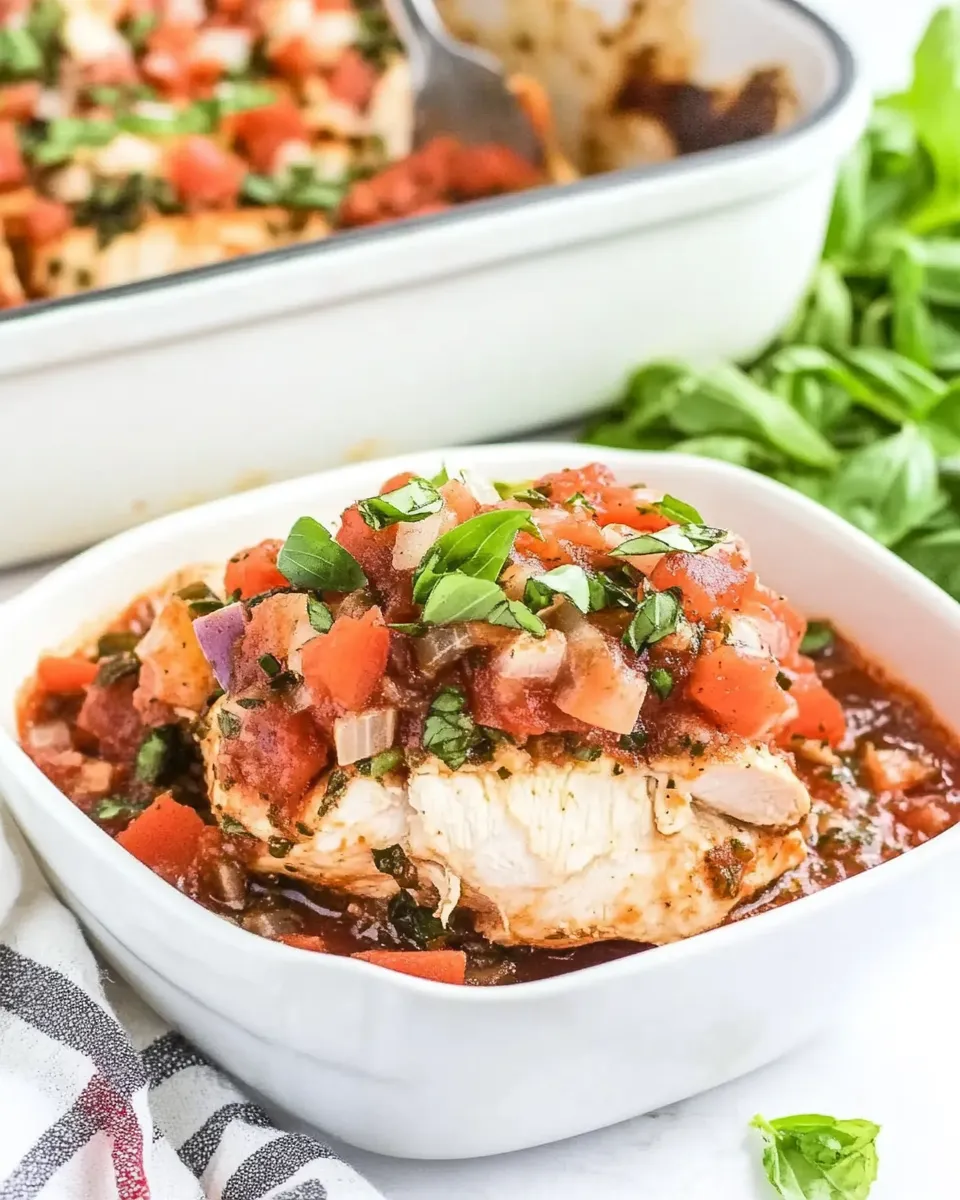 Delicious Baked Bruschetta Chicken dish photo