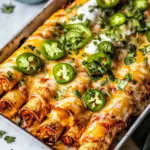 homemade Baked Cheesy Cuban Chicken Taquitos. photo