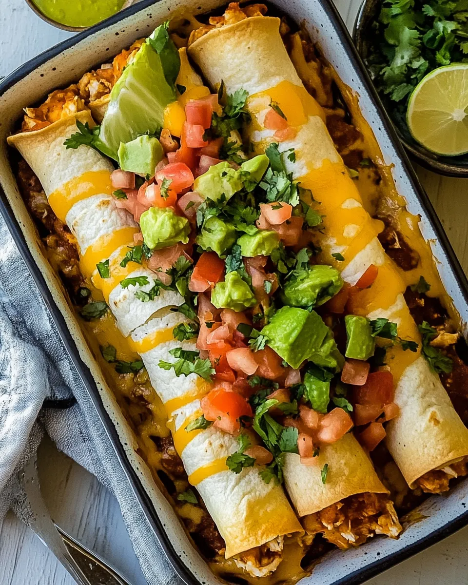 delicious Baked Cheesy Cuban Chicken Taquitos. dish photo