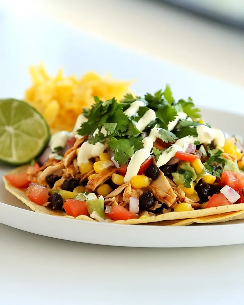 Homemade Baked Chicken Tostadas photo