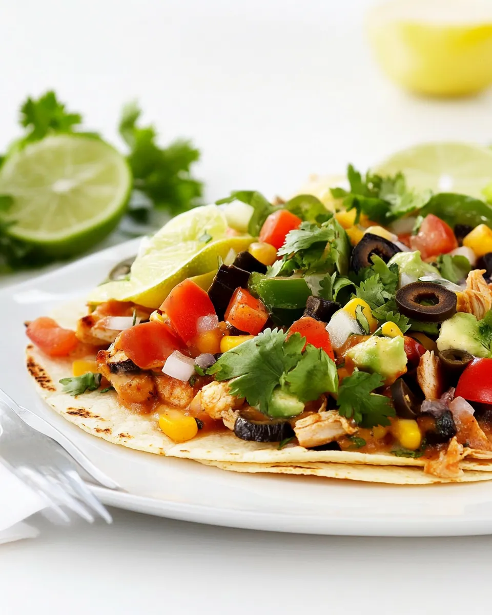 Easy Baked Chicken Tostadas recipe photo