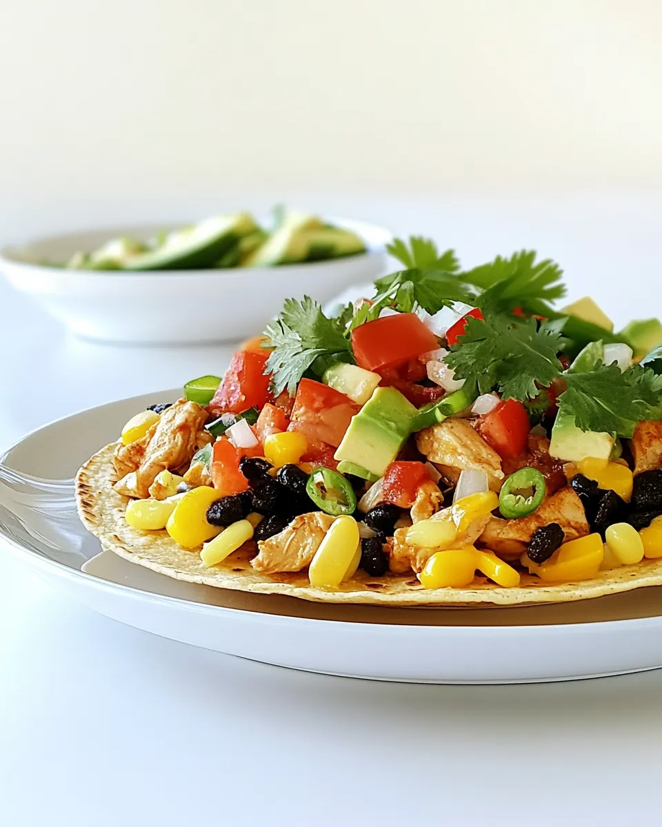 Delicious Baked Chicken Tostadas dish photo