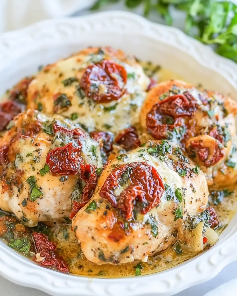 Homemade Baked Creamy Sun-Dried Tomato Chicken photo