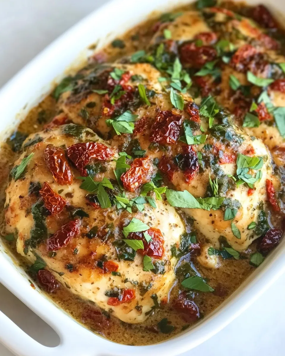 Delicious Baked Creamy Sun-Dried Tomato Chicken dish photo