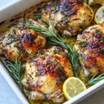 Homemade Baked Garlic Lemon Rosemary Chicken photo