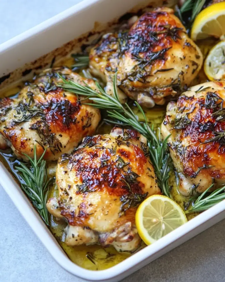 Homemade Baked Garlic Lemon Rosemary Chicken photo