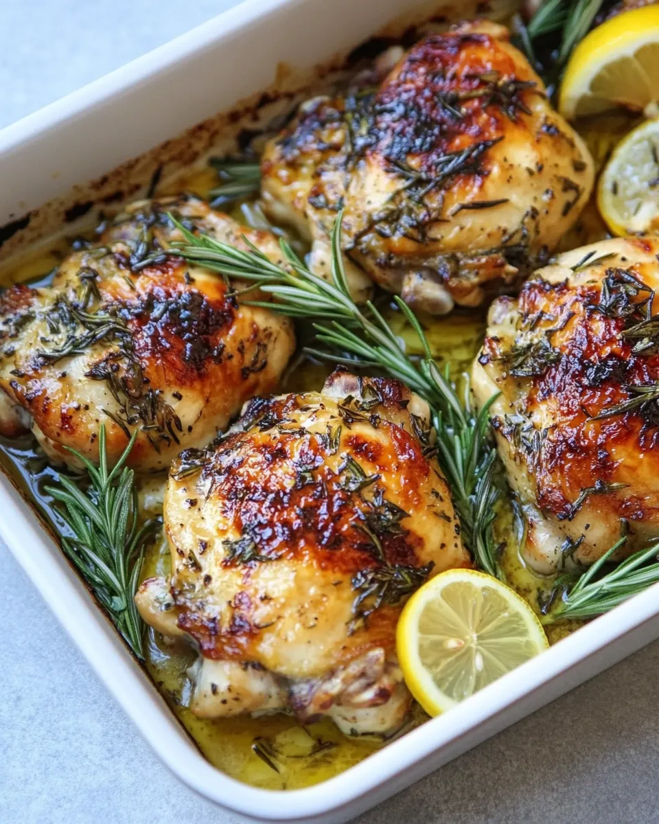 Homemade Baked Garlic Lemon Rosemary Chicken photo