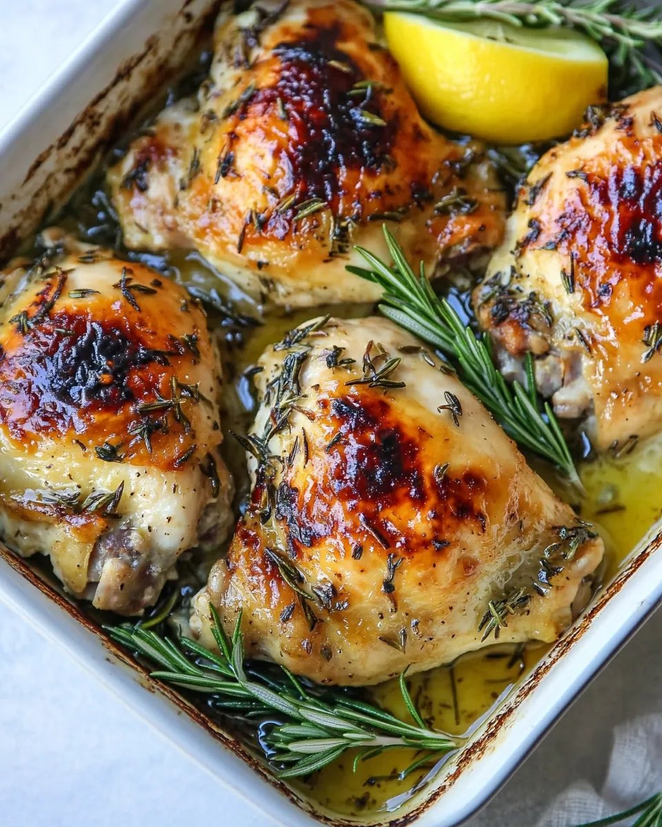 Classic Baked Garlic Lemon Rosemary Chicken image