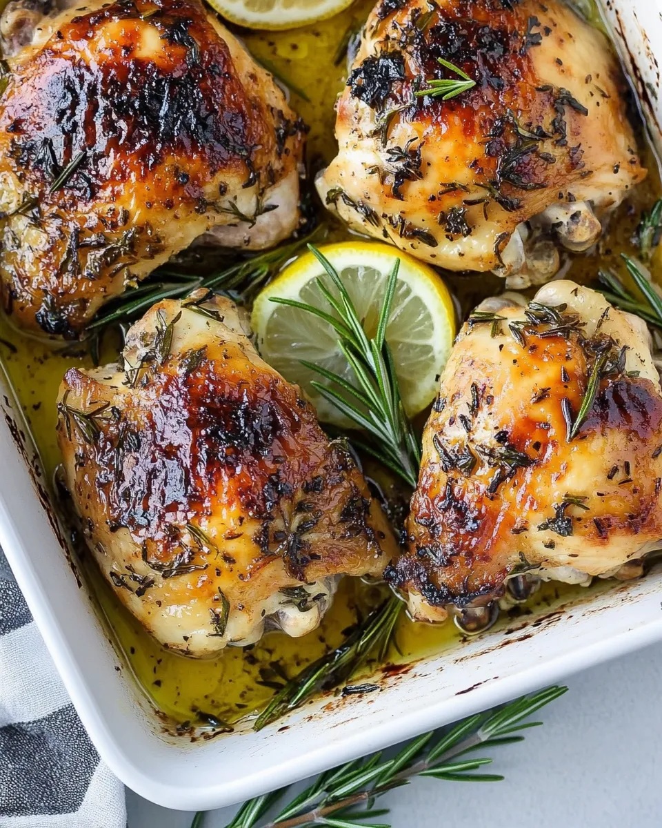 Delicious Baked Garlic Lemon Rosemary Chicken dish photo