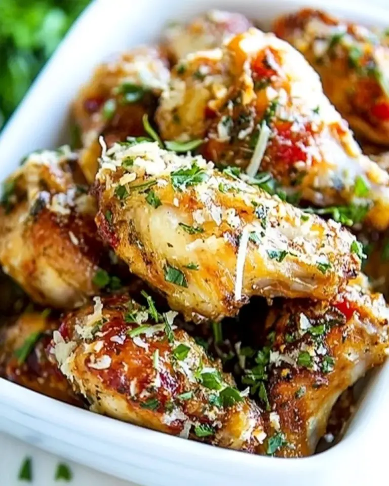 Homemade Baked Parmesan Garlic Chicken Wings photo