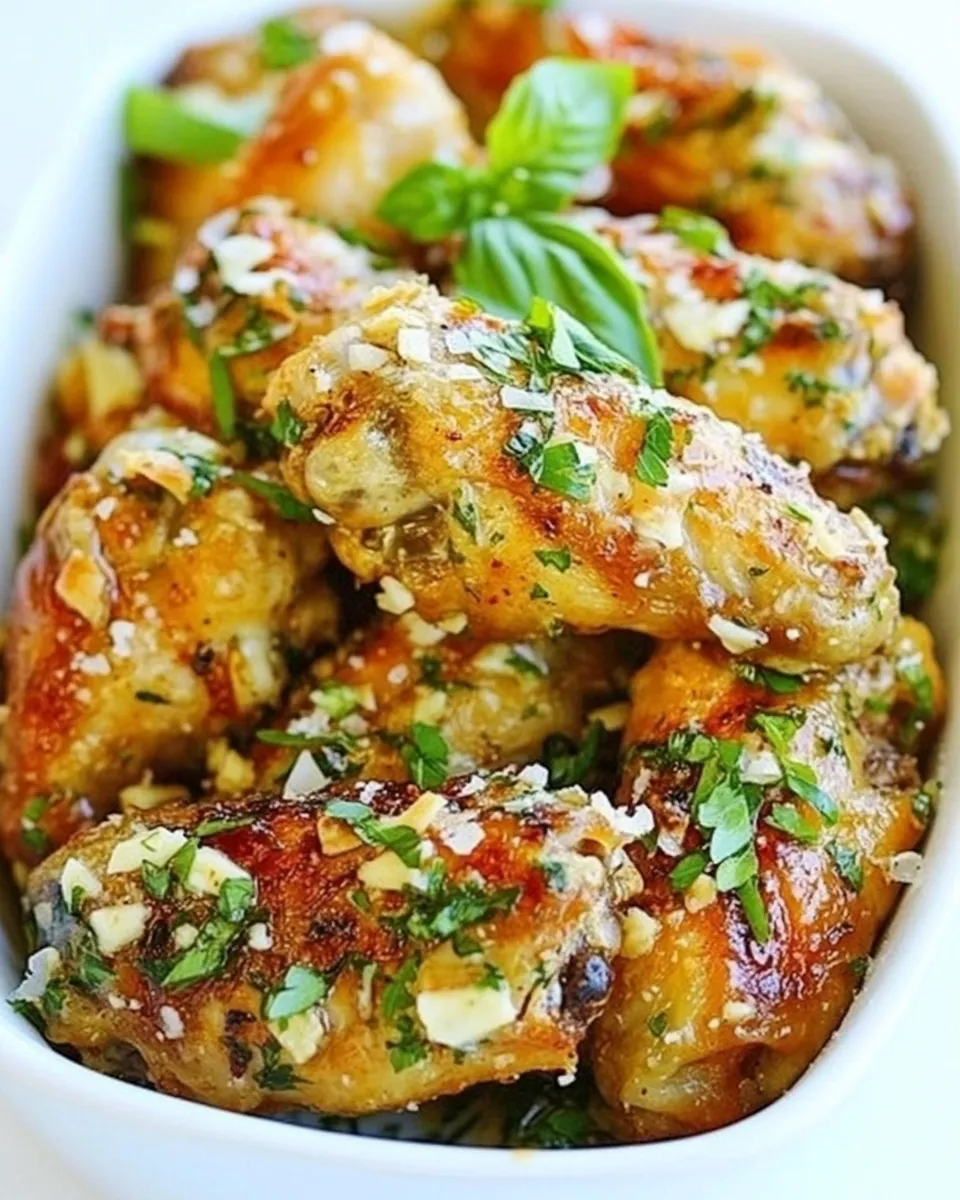Easy Baked Parmesan Garlic Chicken Wings recipe photo