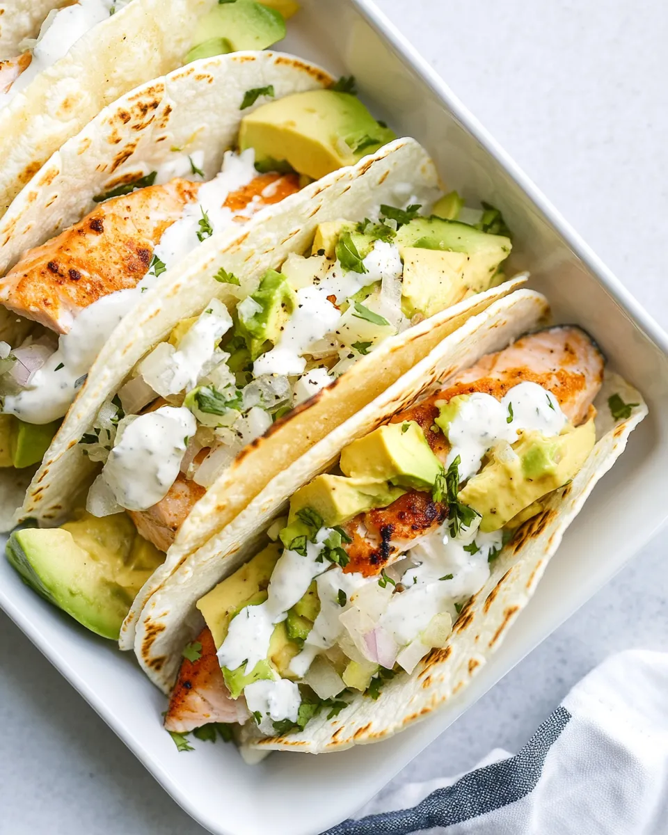 Easy Baked Salmon Tacos recipe photo