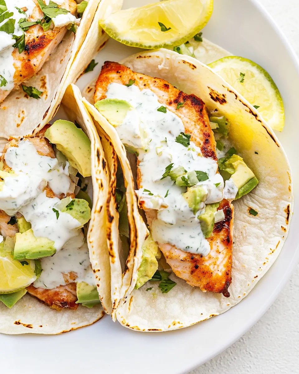 Delicious Baked Salmon Tacos dish photo