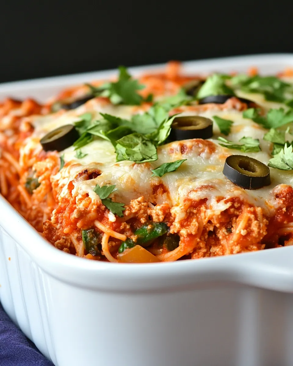 homemade Baked Tex-Mex Spaghetti photo