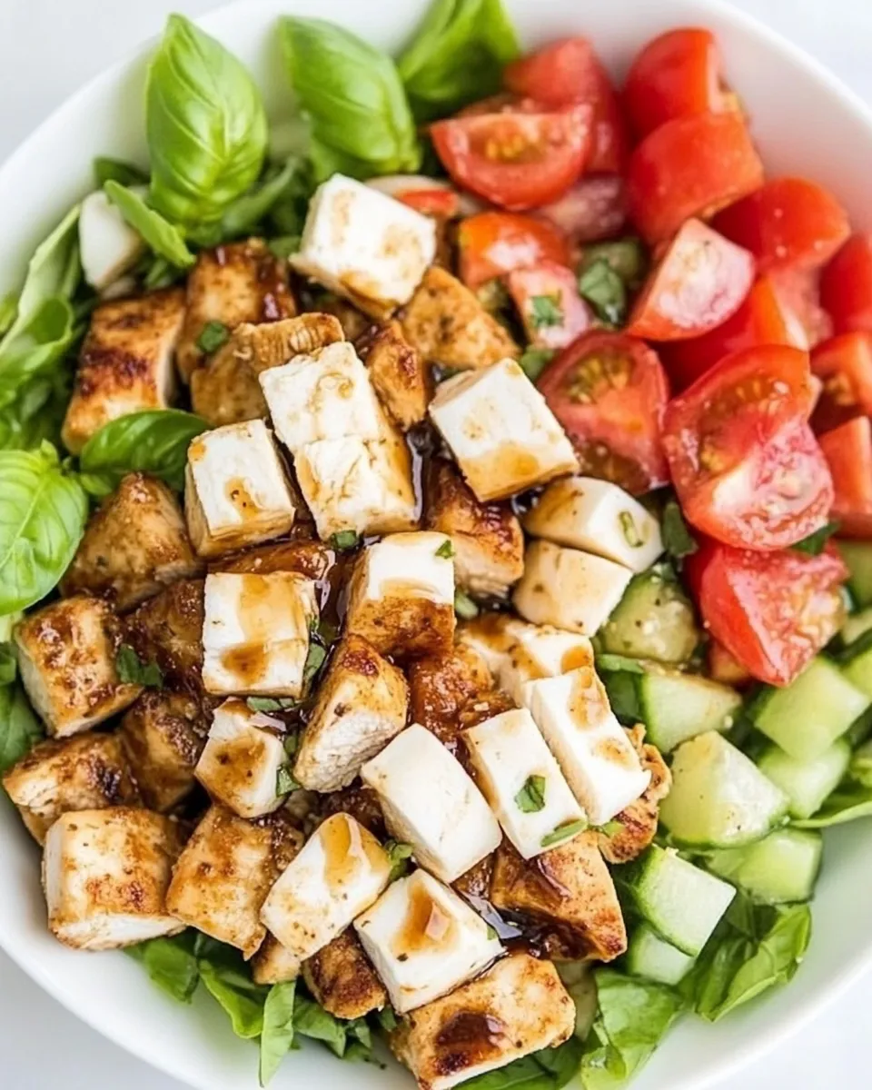 Homemade Balsamic Chicken Caprese Salad photo