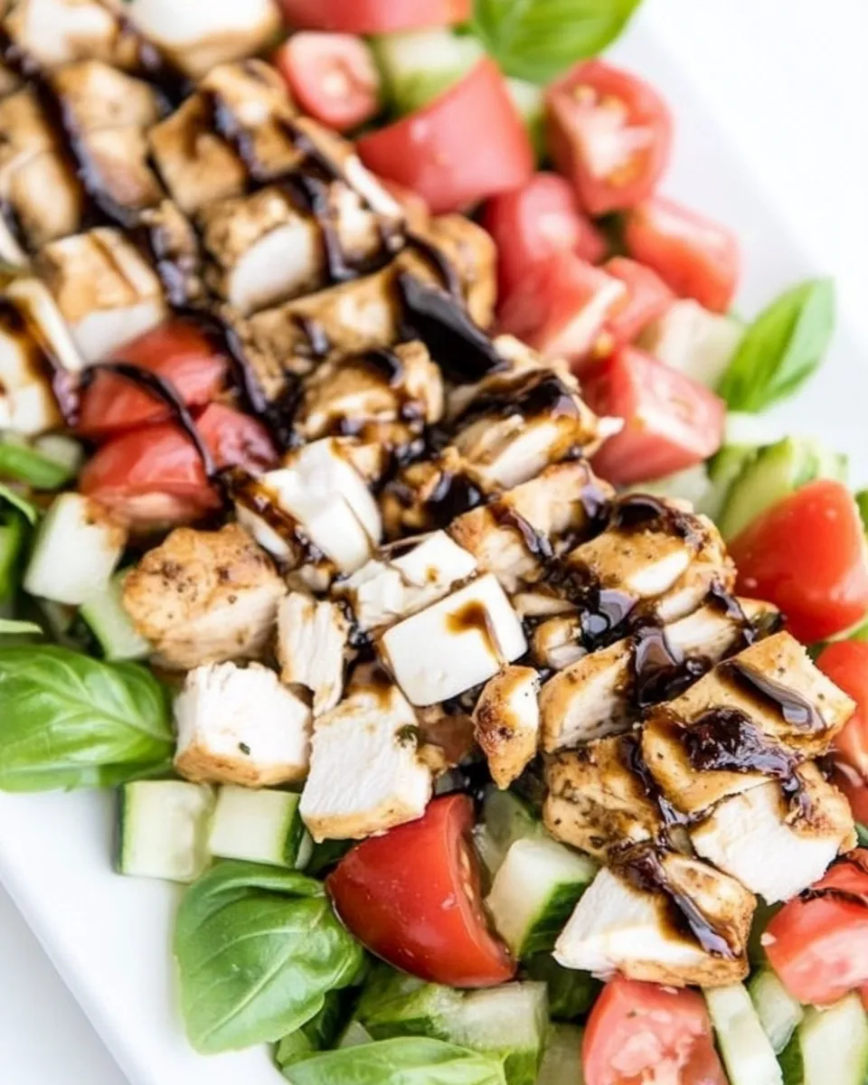 Easy Balsamic Chicken Caprese Salad recipe image