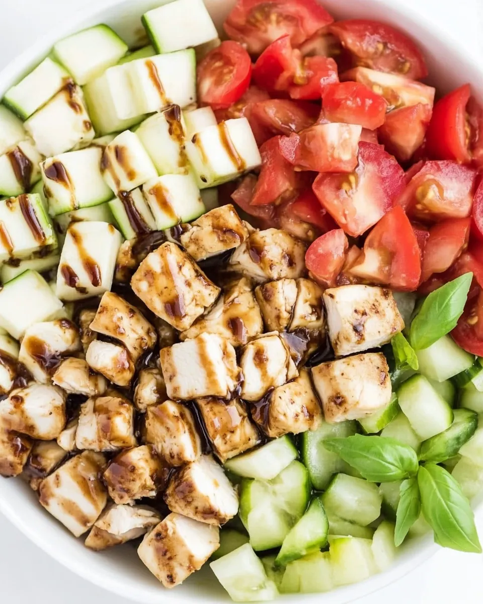 Delicious Balsamic Chicken Caprese Salad dish photo