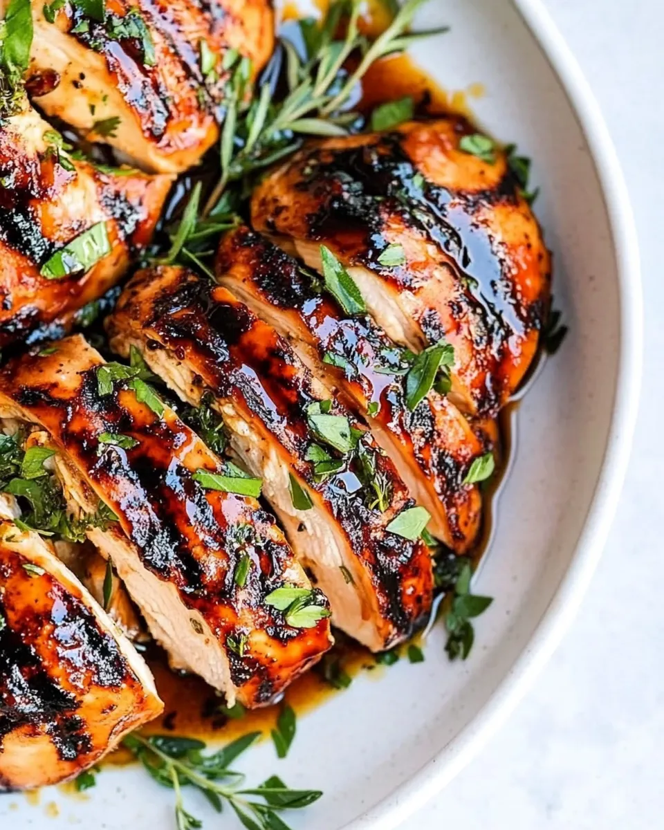 Healthy Balsamic Grilled Chicken dish photo