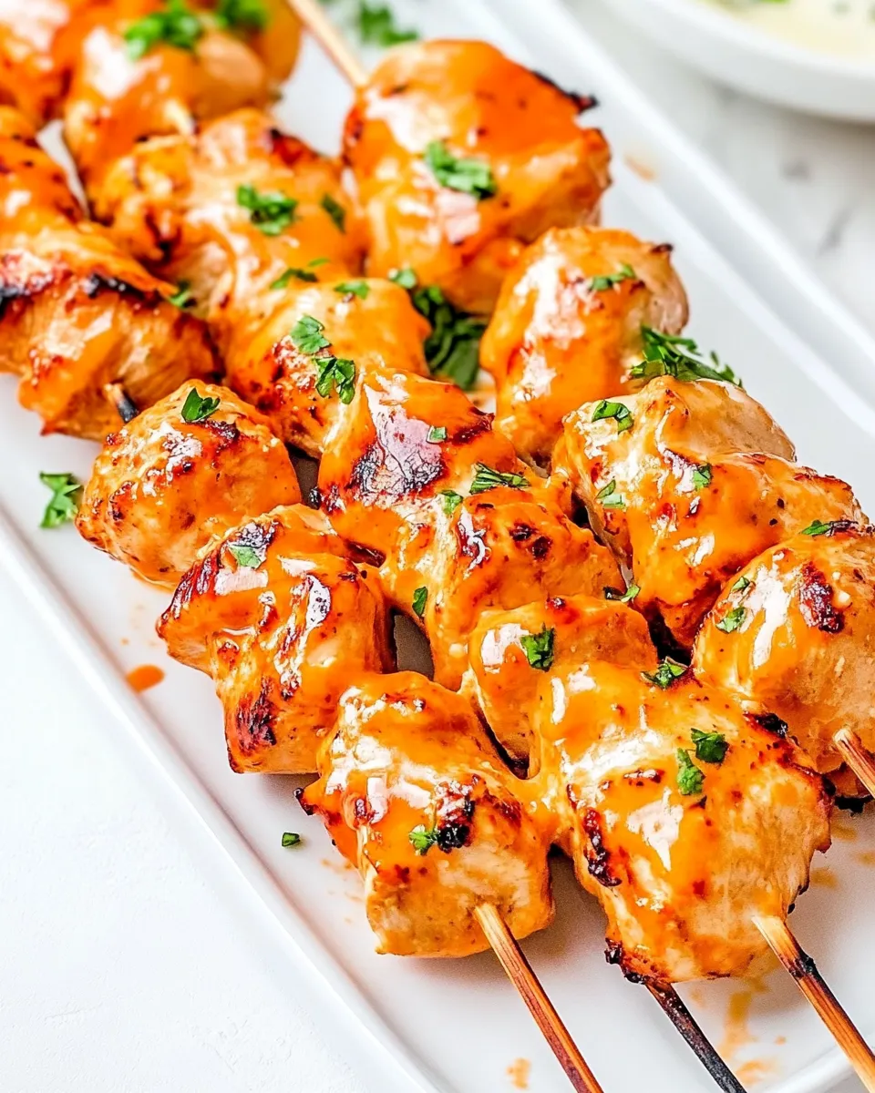 Homemade Bang Bang Chicken Skewers recipe photo