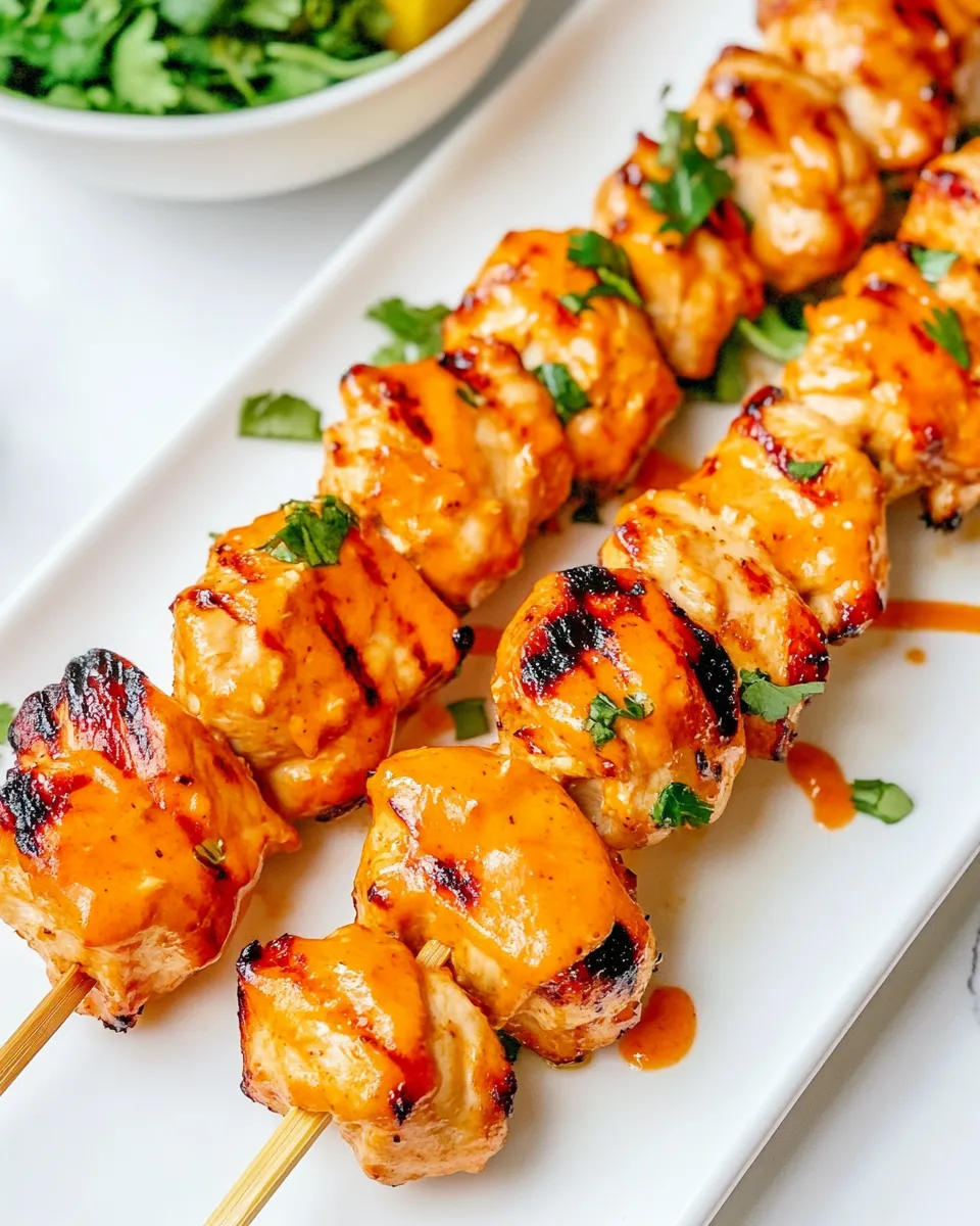 Classic Bang Bang Chicken Skewers dish photo