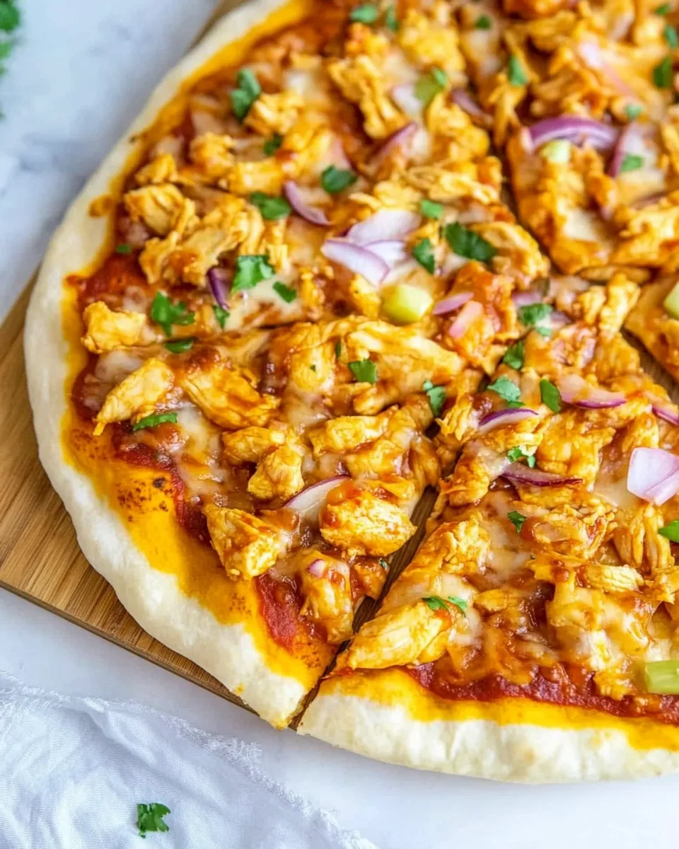 Homemade Barbecue Chicken Pizza plate image