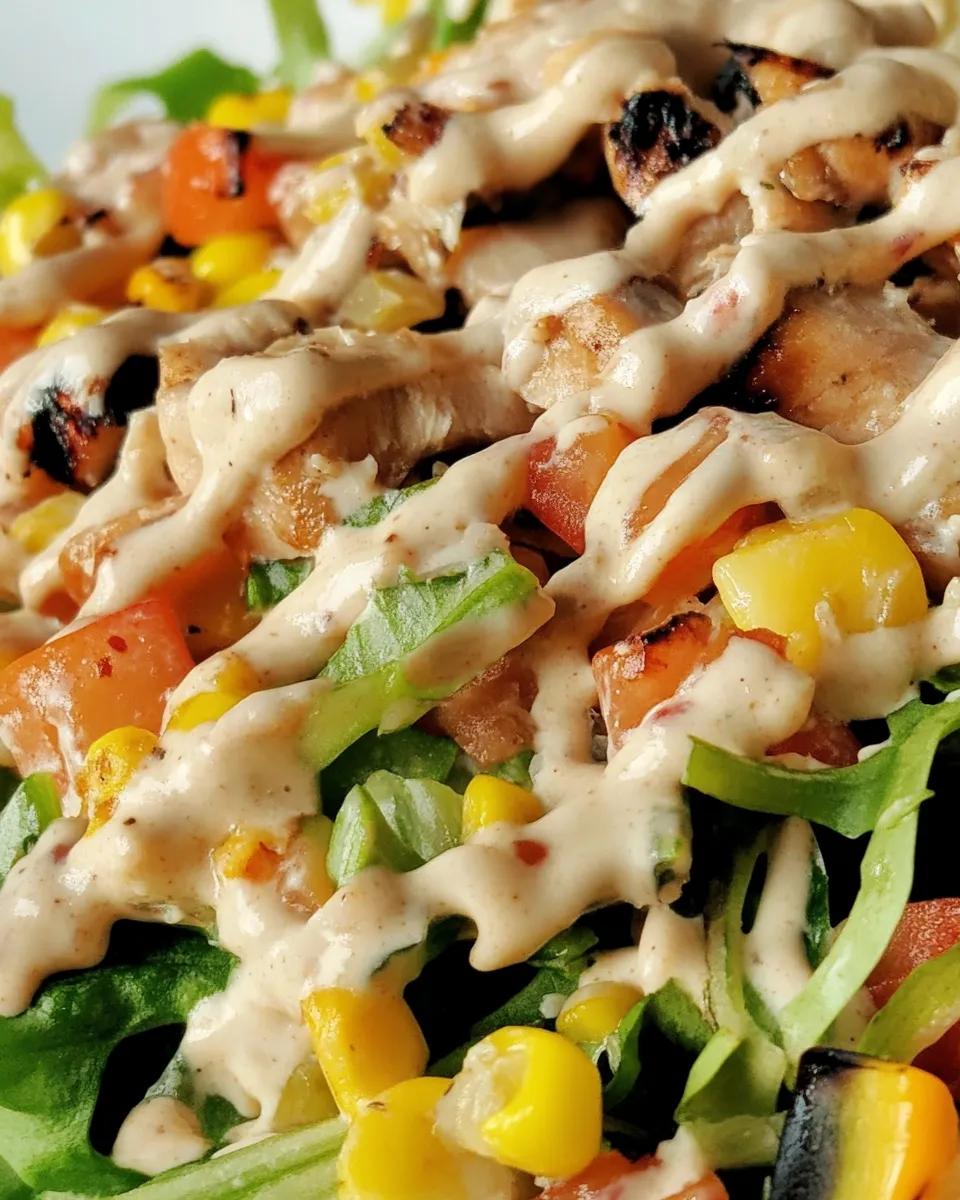 Delicious Barbecue Chopped Chicken Salad plate image