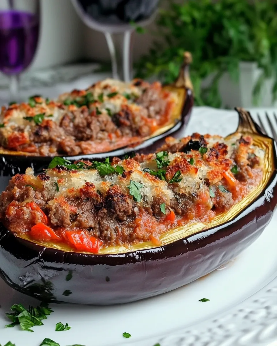 Classic Beef Stuffed Eggplants dish photo