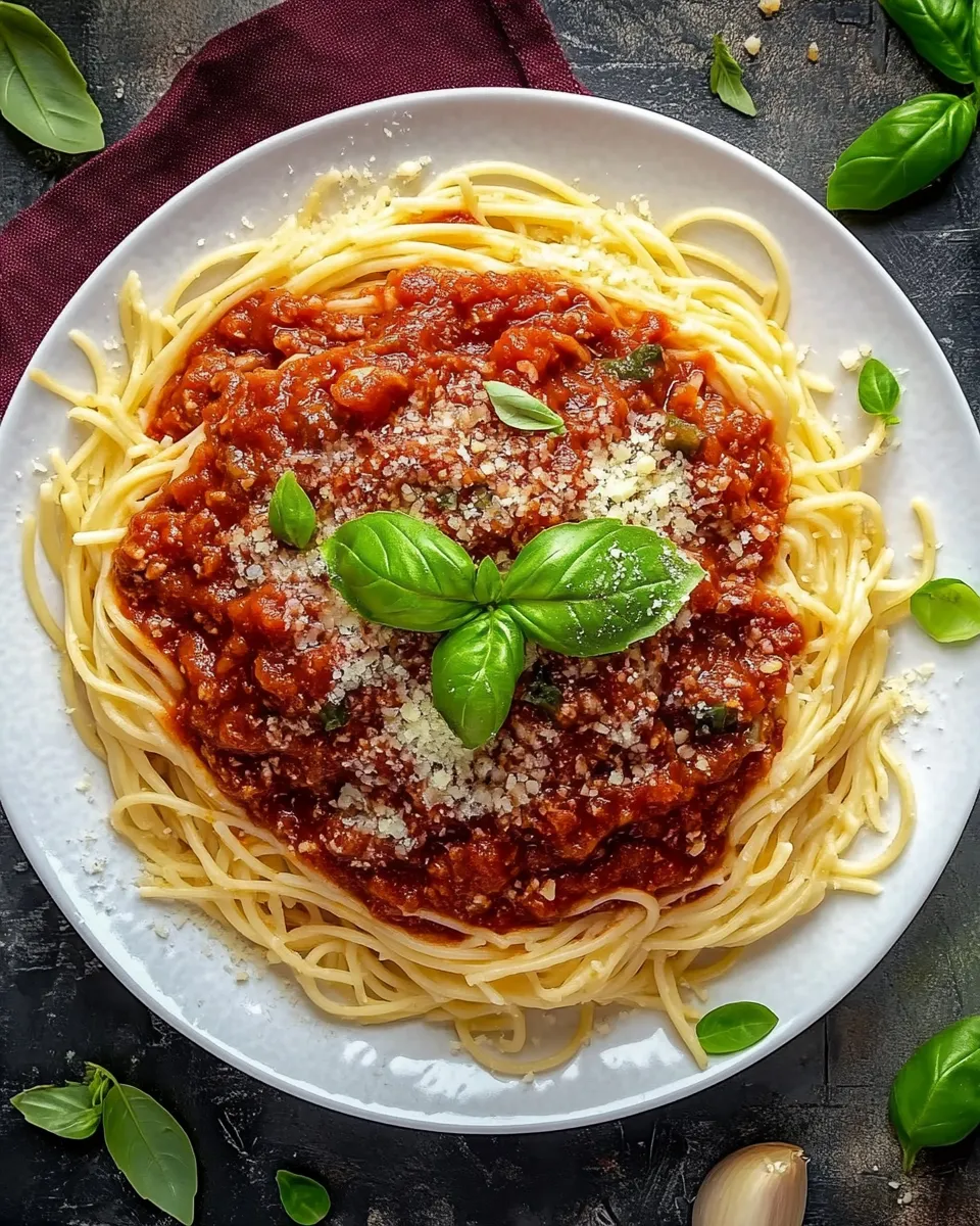 delicious Best Ever Spaghetti Sauce Recipe plate image
