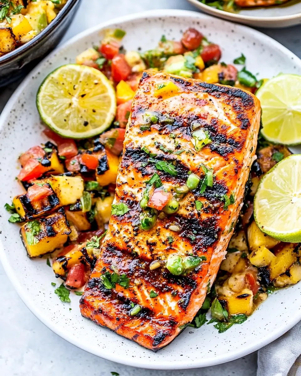 Delicious Best Grilled Salmon food shot