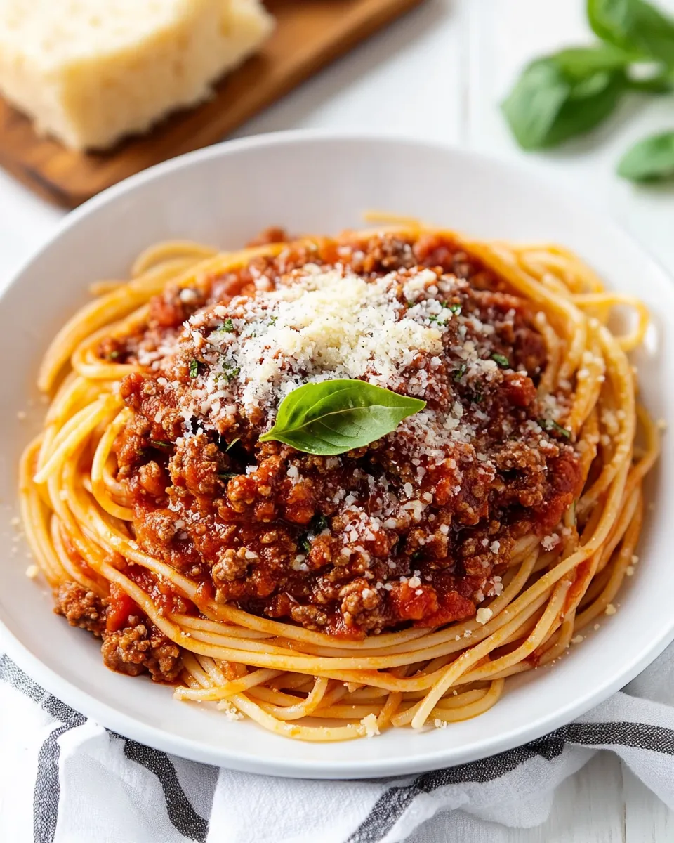 Delicious Best Spaghetti and Meat Sauce Recipe shot