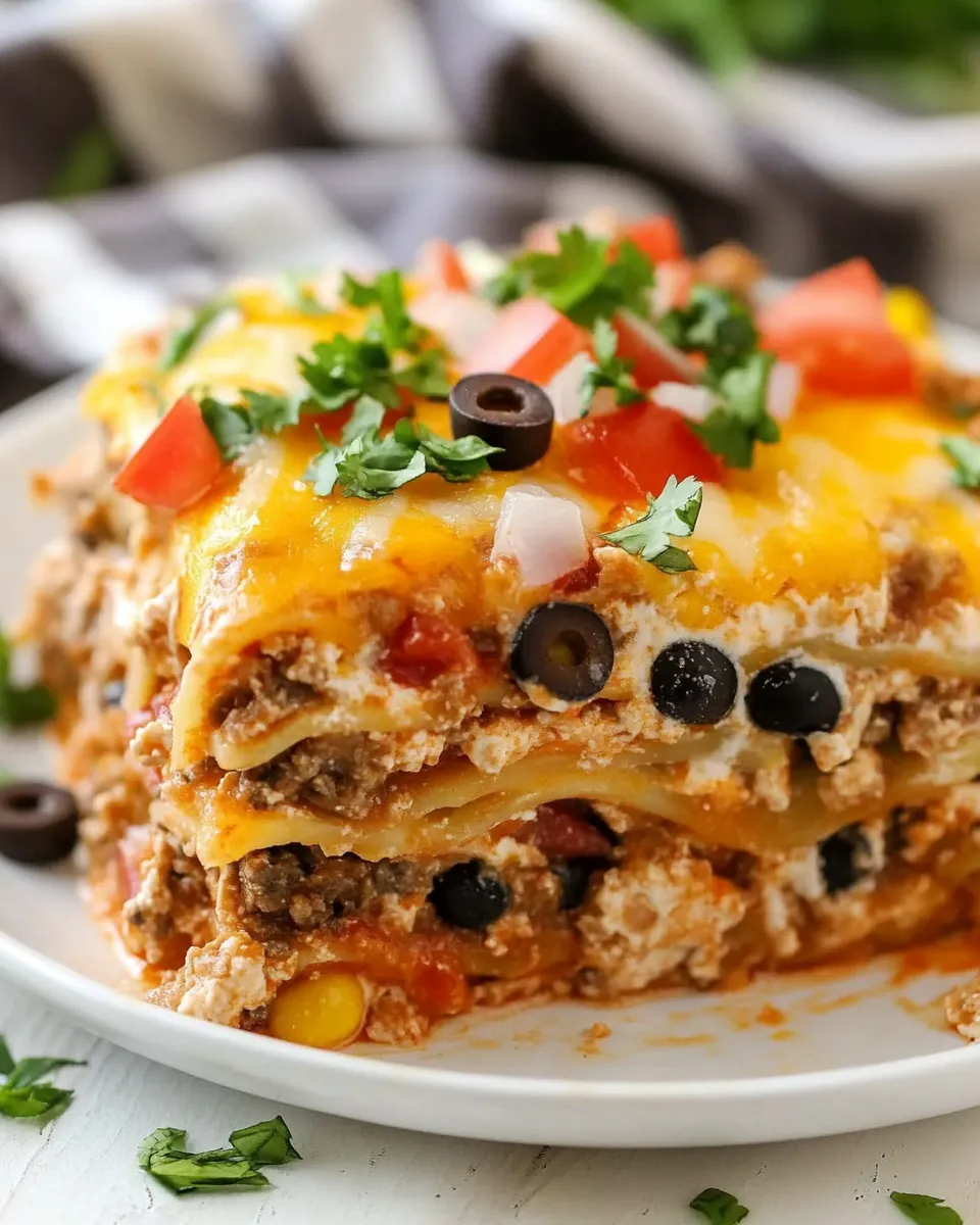 delicious Best Taco Lasagna Recipe shot
