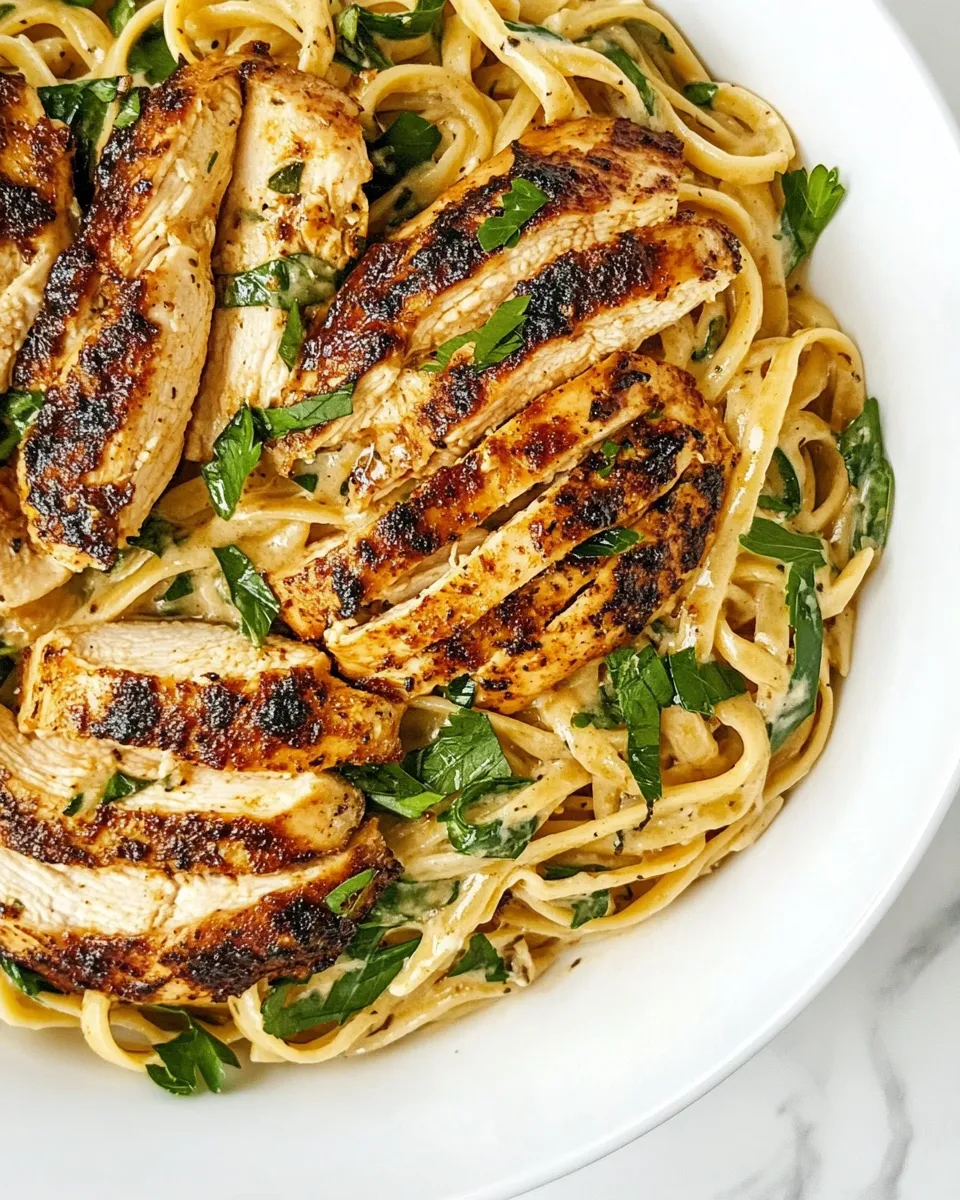 Homemade Blackened Chicken Alfredo Recipe photo