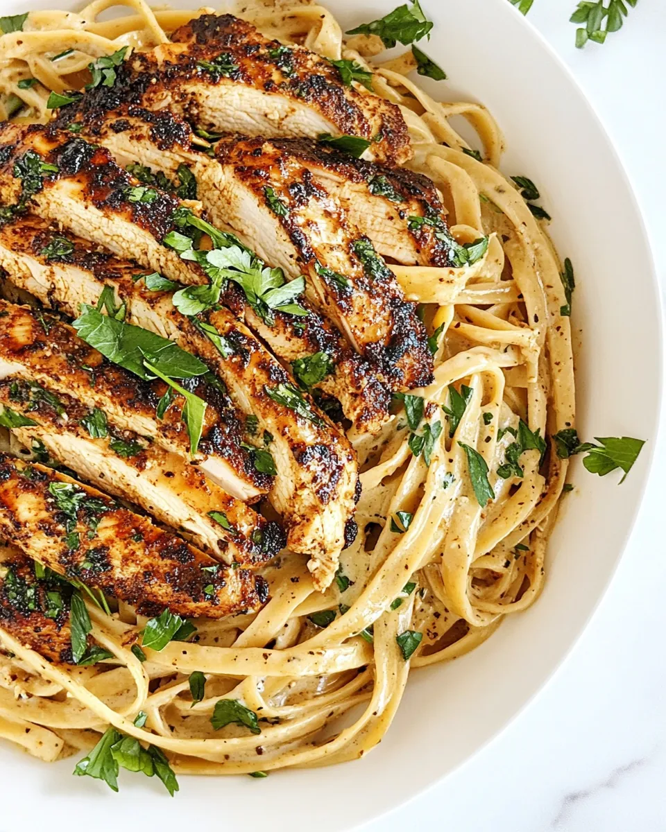 Delicious Blackened Chicken Alfredo Recipe shot