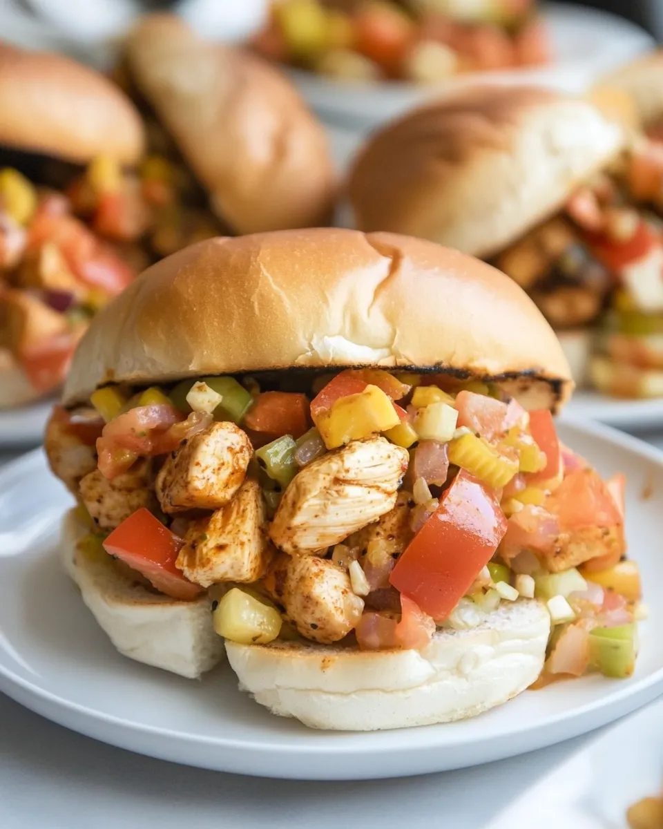 Easy Blackened Chicken Salad Sandwiches recipe photo