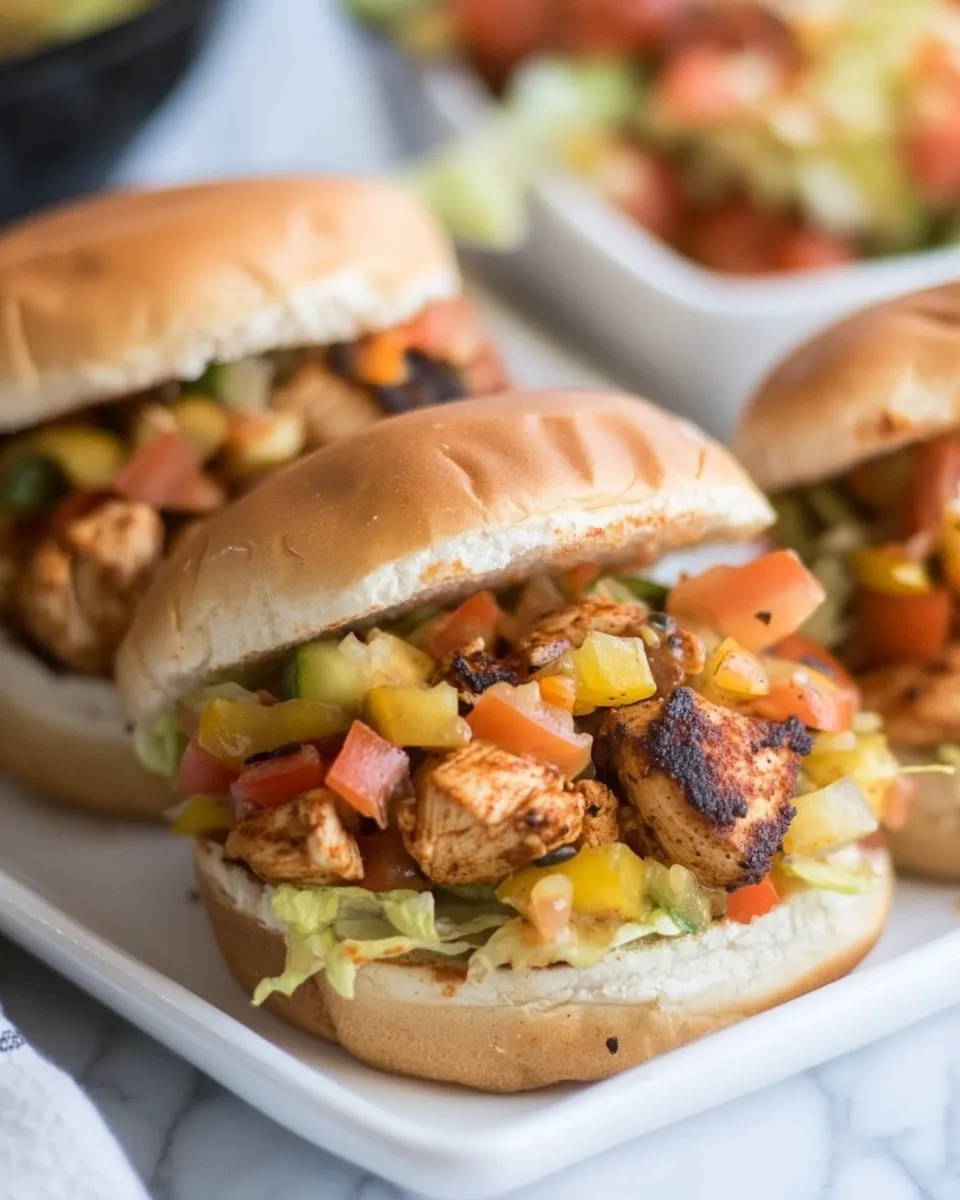 Delicious Blackened Chicken Salad Sandwiches dish photo